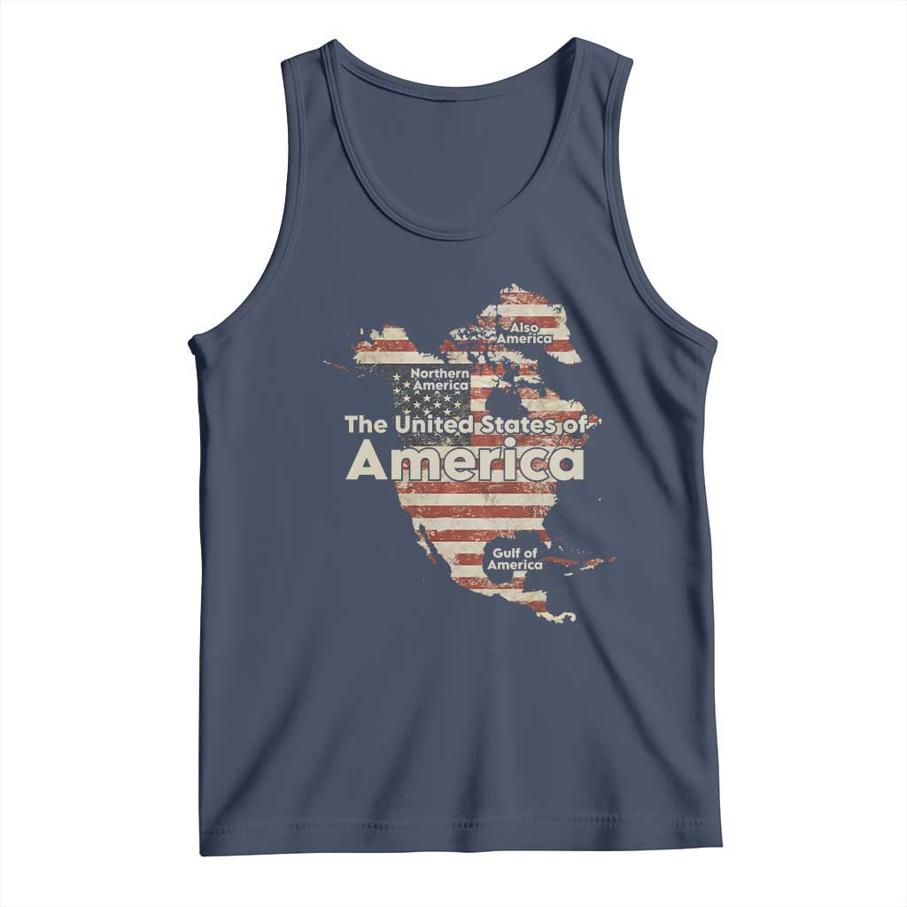 The New Trump Map Of USA Tank Top Canada Greenland Gulf Of Mexico TS09 Navy Print Your Wear