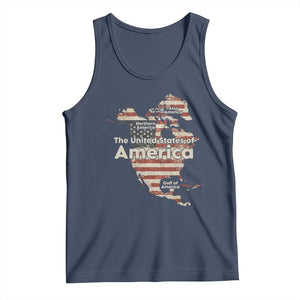 The New Trump Map Of USA Tank Top Canada Greenland Gulf Of Mexico TS09 Navy Print Your Wear