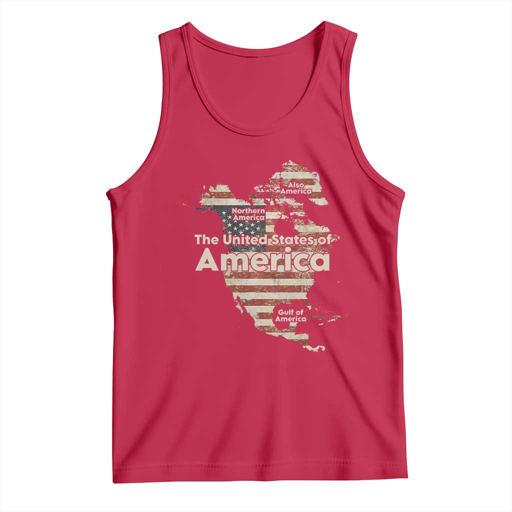 The New Trump Map Of USA Tank Top Canada Greenland Gulf Of Mexico TS09 Red Print Your Wear