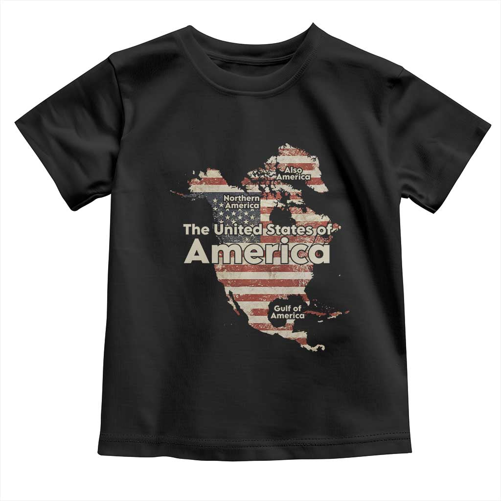 The New Trump Map Of USA Toddler T Shirt Canada Greenland Gulf Of Mexico TS09 Black Print Your Wear