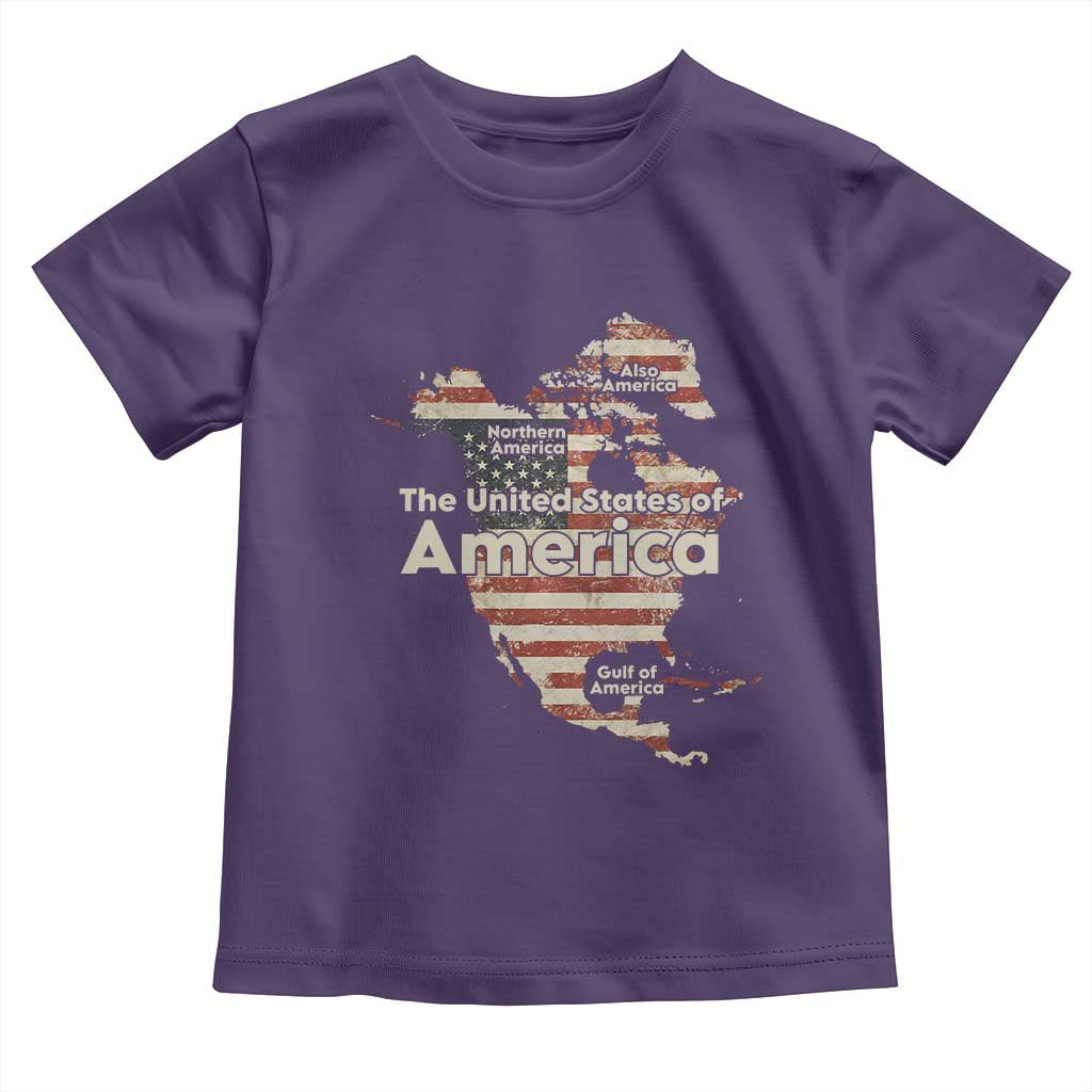 The New Trump Map Of USA Toddler T Shirt Canada Greenland Gulf Of Mexico TS09 Purple Print Your Wear