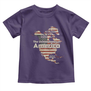 The New Trump Map Of USA Toddler T Shirt Canada Greenland Gulf Of Mexico TS09 Purple Print Your Wear