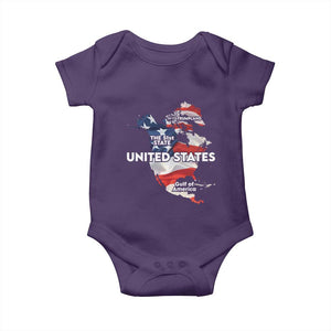 Funny Trump Map Of USA Baby Onesie Canada Greenland Gulf Of Mexico TS09 Purple Print Your Wear