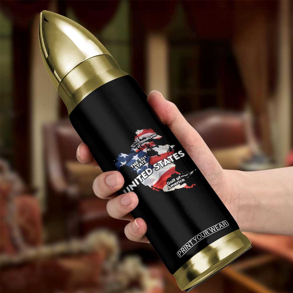 Funny Trump Map Of USA Bullet Tumbler Canada Greenland Gulf Of Mexico TS09 Print Your Wear