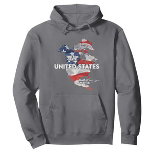 Funny Trump Map Of USA Hoodie Canada Greenland Gulf Of Mexico TS09 Charcoal Print Your Wear
