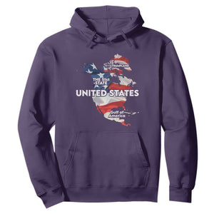 Funny Trump Map Of USA Hoodie Canada Greenland Gulf Of Mexico TS09 Purple Print Your Wear
