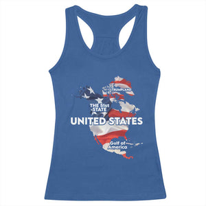 Funny Trump Map Of USA Racerback Tank Top Canada Greenland Gulf Of Mexico TS09 Royal Blue Print Your Wear