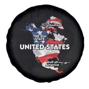 Funny Trump Map Of USA Spare Tire Cover Canada Greenland Gulf Of Mexico TS09 Print Your Wear