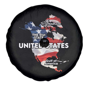 Funny Trump Map Of USA Spare Tire Cover Canada Greenland Gulf Of Mexico TS09 Print Your Wear