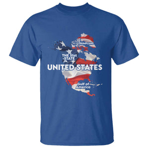 Funny Trump Map Of USA T Shirt Canada Greenland Gulf Of Mexico TS09 Royal Blue Print Your Wear
