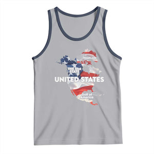 Funny Trump Map Of USA Tank Top Canada Greenland Gulf Of Mexico TS09 Athletic Heather Navy Print Your Wear