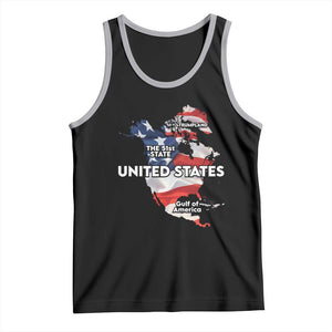 Funny Trump Map Of USA Tank Top Canada Greenland Gulf Of Mexico TS09 Black Athletic Heather Print Your Wear