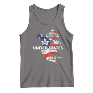 Funny Trump Map Of USA Tank Top Canada Greenland Gulf Of Mexico TS09 Deep Heather Print Your Wear