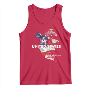 Funny Trump Map Of USA Tank Top Canada Greenland Gulf Of Mexico TS09 Red Print Your Wear