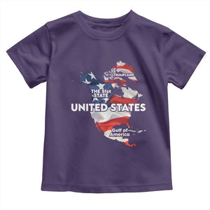 Funny Trump Map Of USA Toddler T Shirt Canada Greenland Gulf Of Mexico TS09 Purple Print Your Wear
