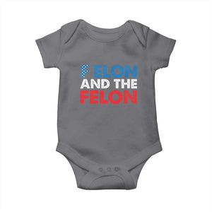 F Elon And The Felon Baby Onesie TS09 Charcoal Print Your Wear