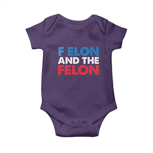 F Elon And The Felon Baby Onesie TS09 Purple Print Your Wear