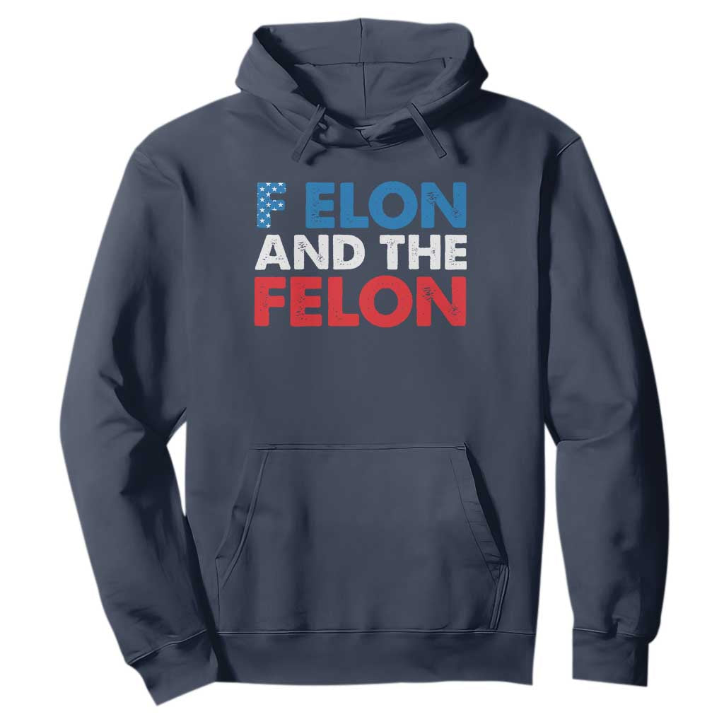 F Elon And The Felon Hoodie TS09 Navy Print Your Wear