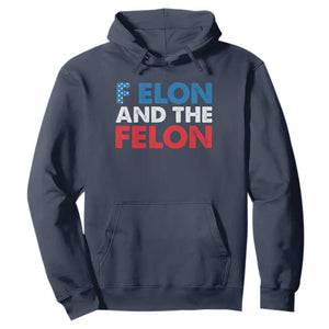 F Elon And The Felon Hoodie TS09 Navy Print Your Wear