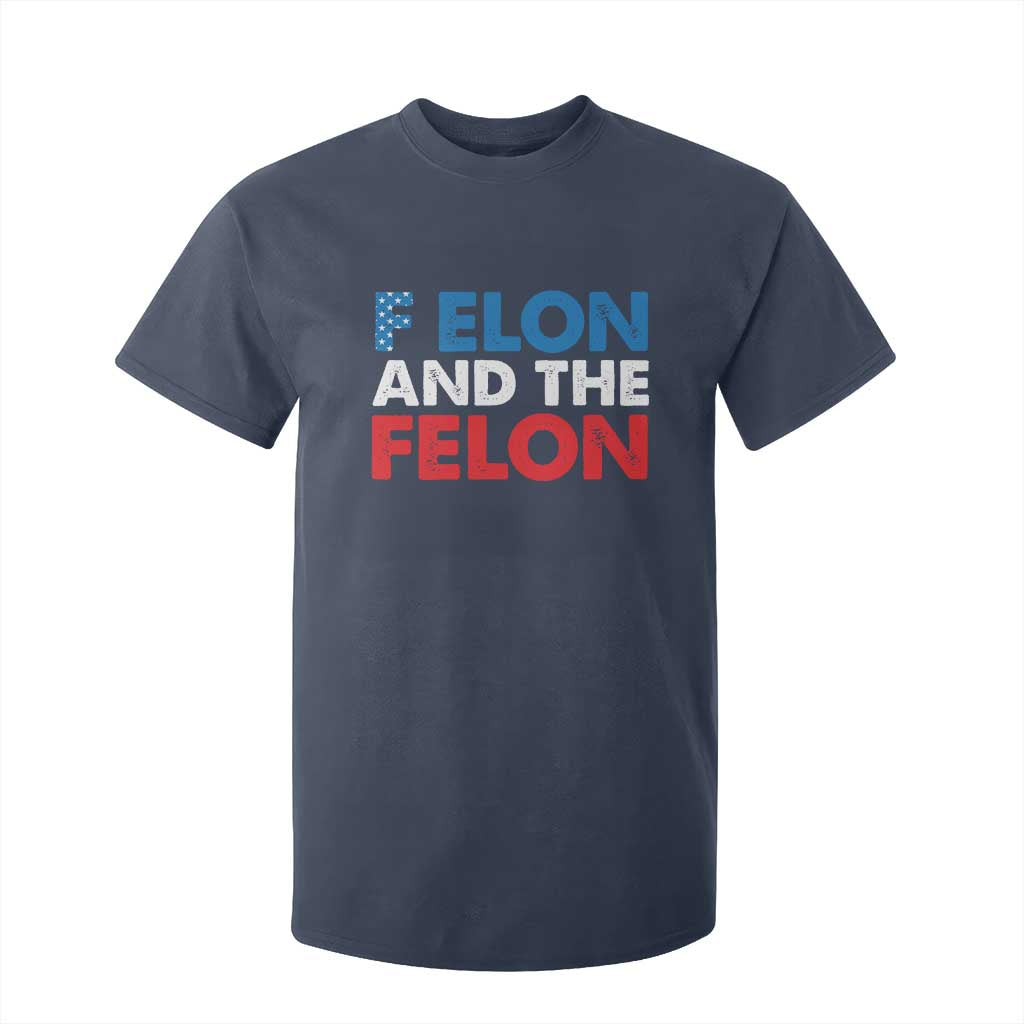 F Elon And The Felon T Shirt For Kid TS09 Navy Print Your Wear