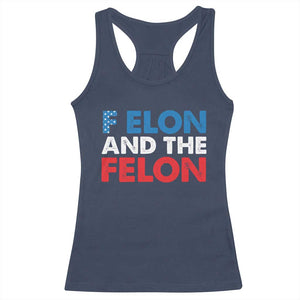 F Elon And The Felon Racerback Tank Top TS09 Navy Print Your Wear