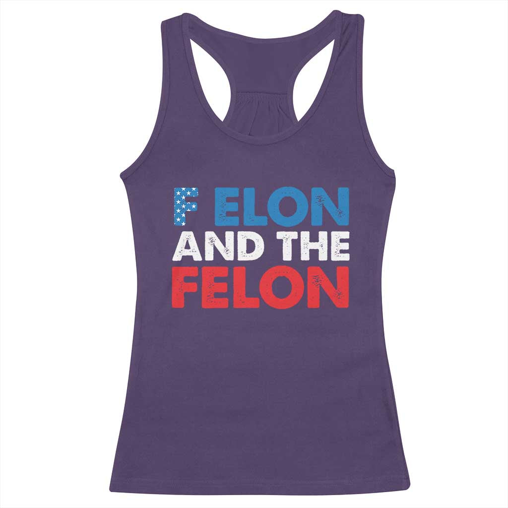 F Elon And The Felon Racerback Tank Top TS09 Purple Print Your Wear