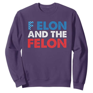 F Elon And The Felon Sweatshirt TS09 Purple Print Your Wear