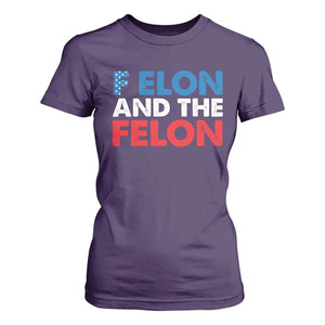 F Elon And The Felon T Shirt For Women TS09 Purple Print Your Wear