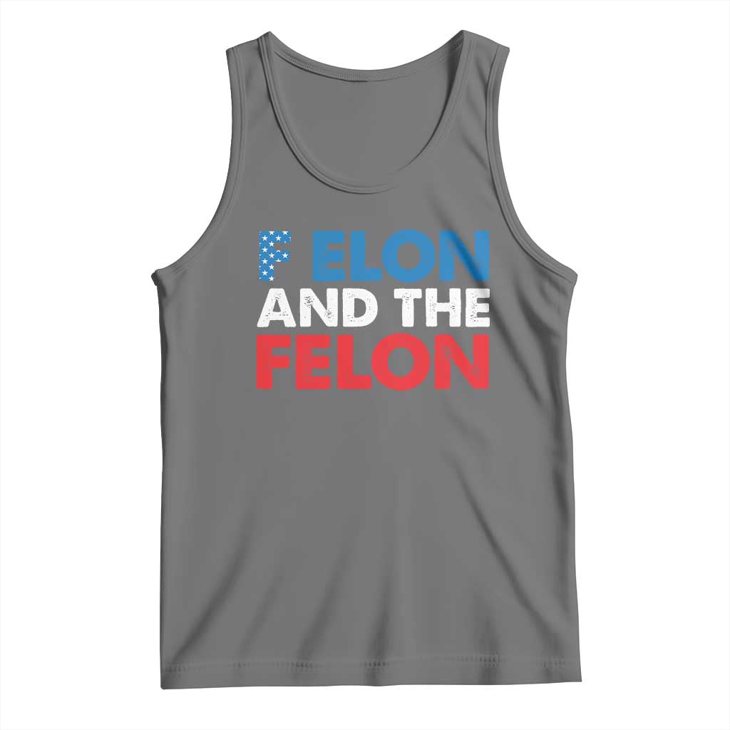 F Elon And The Felon Tank Top TS09 Black Heather Print Your Wear