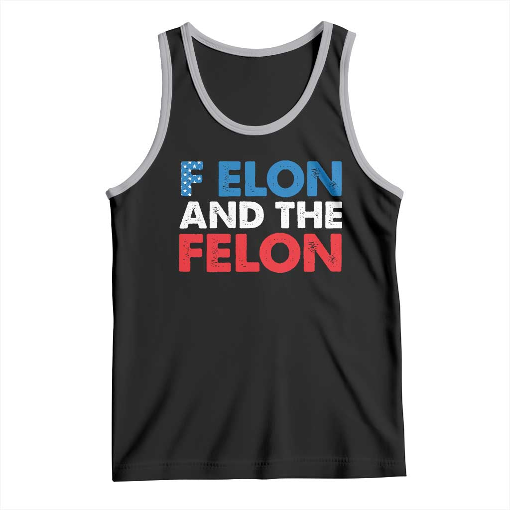 F Elon And The Felon Tank Top TS09 Black Athletic Heather Print Your Wear