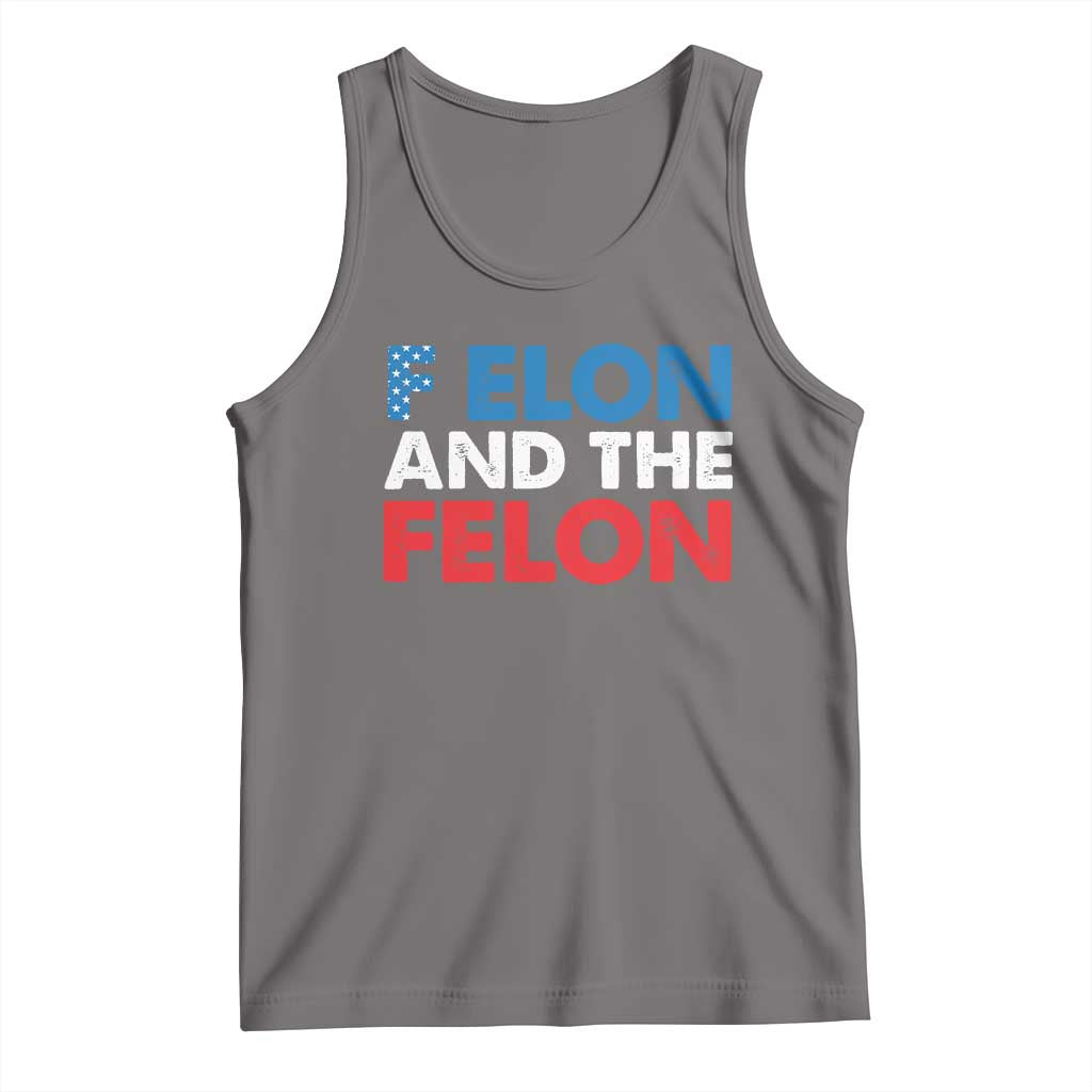 F Elon And The Felon Tank Top TS09 Deep Heather Print Your Wear