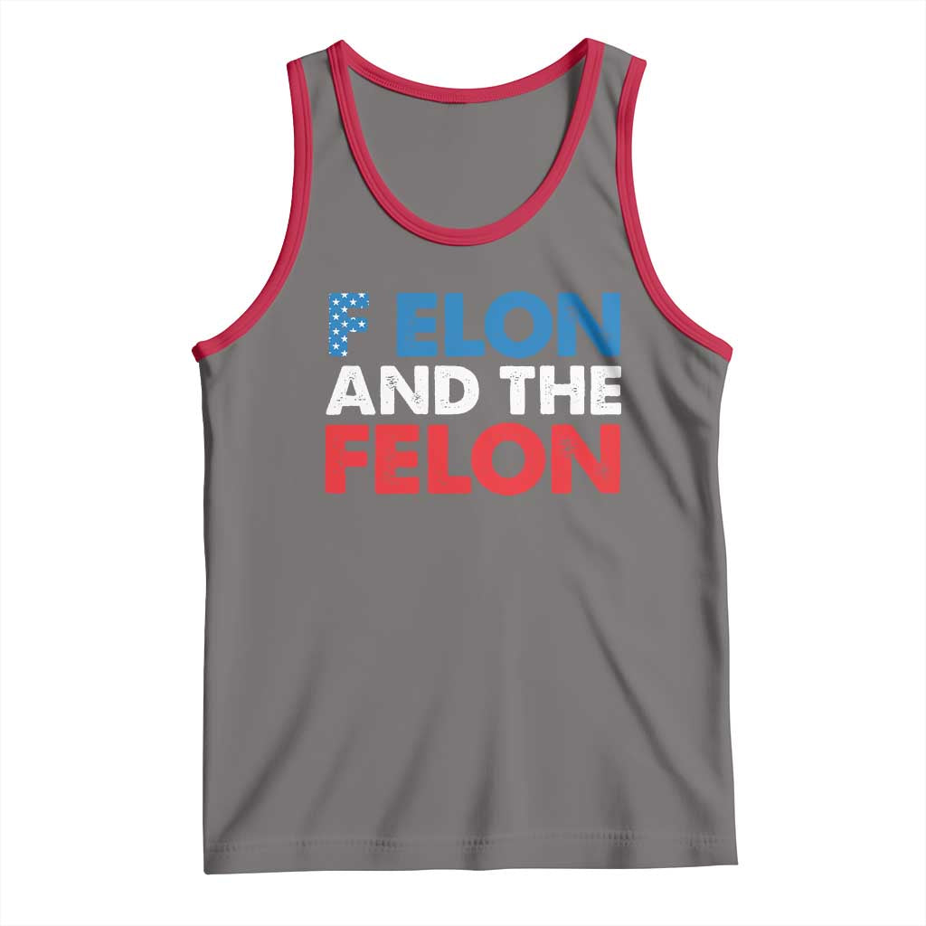 F Elon And The Felon Tank Top TS09 Deep Heather Red Print Your Wear