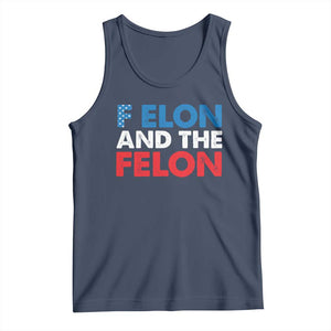 F Elon And The Felon Tank Top TS09 Navy Print Your Wear