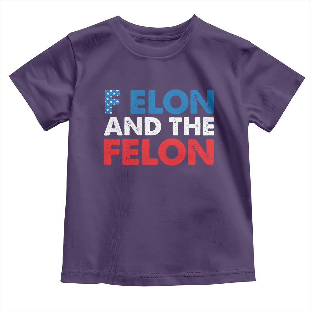 F Elon And The Felon Toddler T Shirt TS09 Purple Print Your Wear