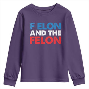 F Elon And The Felon Youth Sweatshirt TS09 Purple Print Your Wear