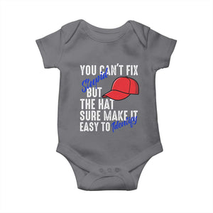 You Can't Fix Stupid But The Hats Sure Make It Easy Identify Baby Onesie TS09 Charcoal Print Your Wear