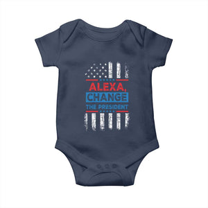 Funny Alexa Change The President Baby Onesie TS09 Navy Print Your Wear