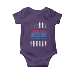 Funny Alexa Change The President Baby Onesie TS09 Purple Print Your Wear
