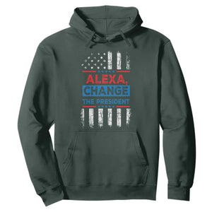 Funny Alexa Change The President Hoodie TS09 Dark Forest Green Print Your Wear