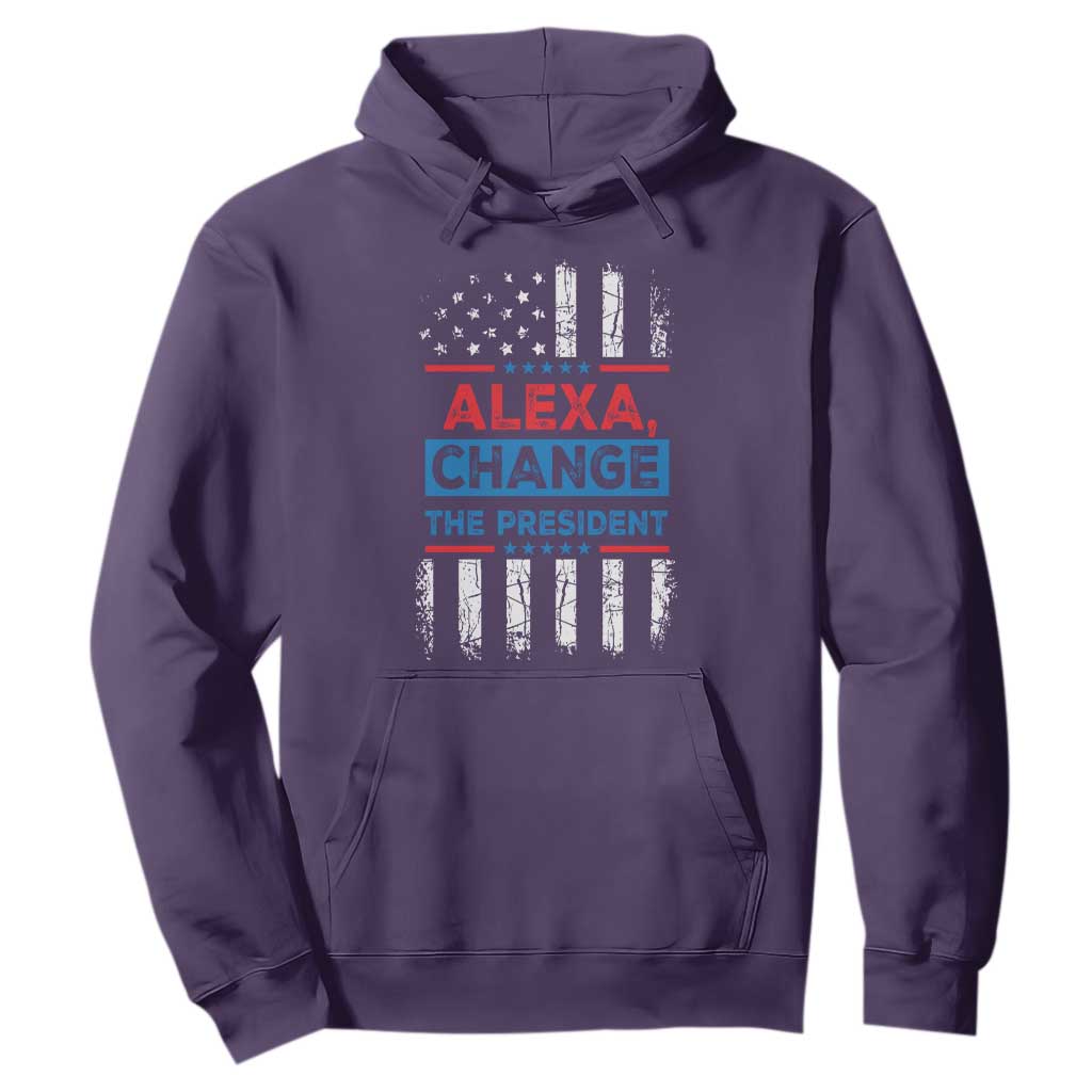 Funny Alexa Change The President Hoodie TS09 Purple Print Your Wear