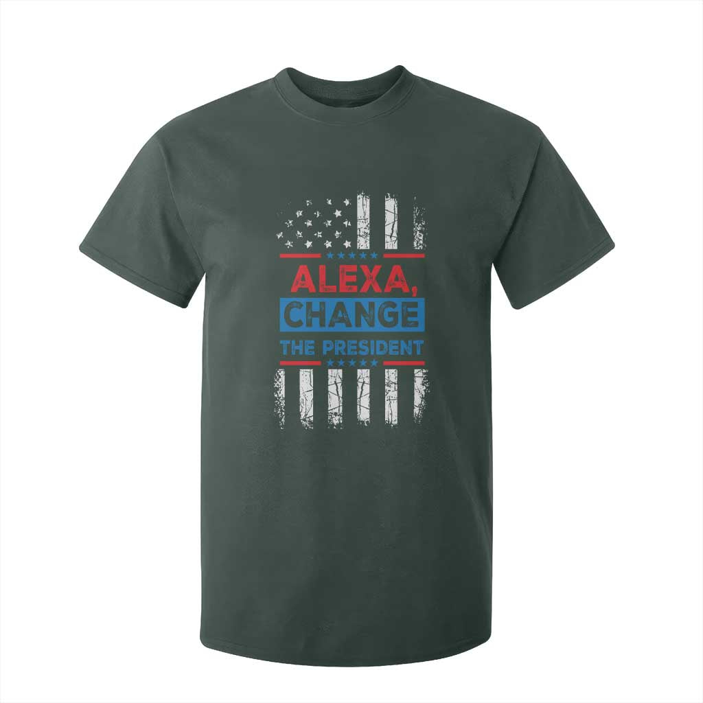 Funny Alexa Change The President T Shirt For Kid TS09 Dark Forest Green Print Your Wear