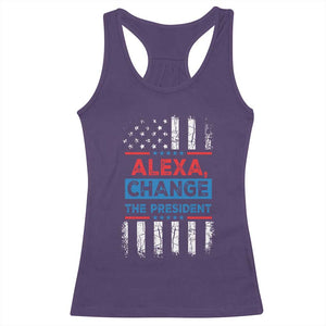 Funny Alexa Change The President Racerback Tank Top TS09 Purple Print Your Wear