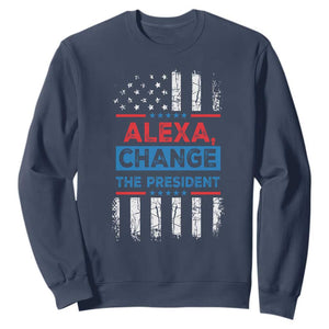 Funny Alexa Change The President Sweatshirt TS09 Navy Print Your Wear
