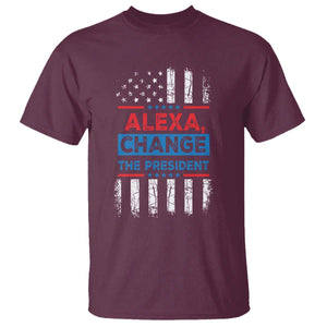 Funny Alexa Change The President T Shirt TS09 Maroon Print Your Wear
