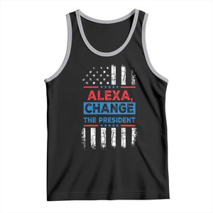 Funny Alexa Change The President Tank Top TS09 Black Athletic Heather Print Your Wear