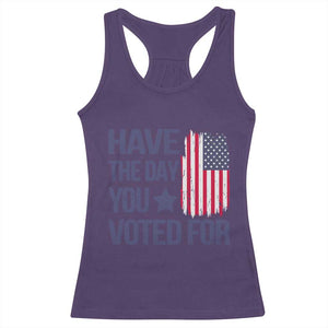 Have The Day You Voted For Racerback Tank Top America 2025 TS09 Purple Print Your Wear