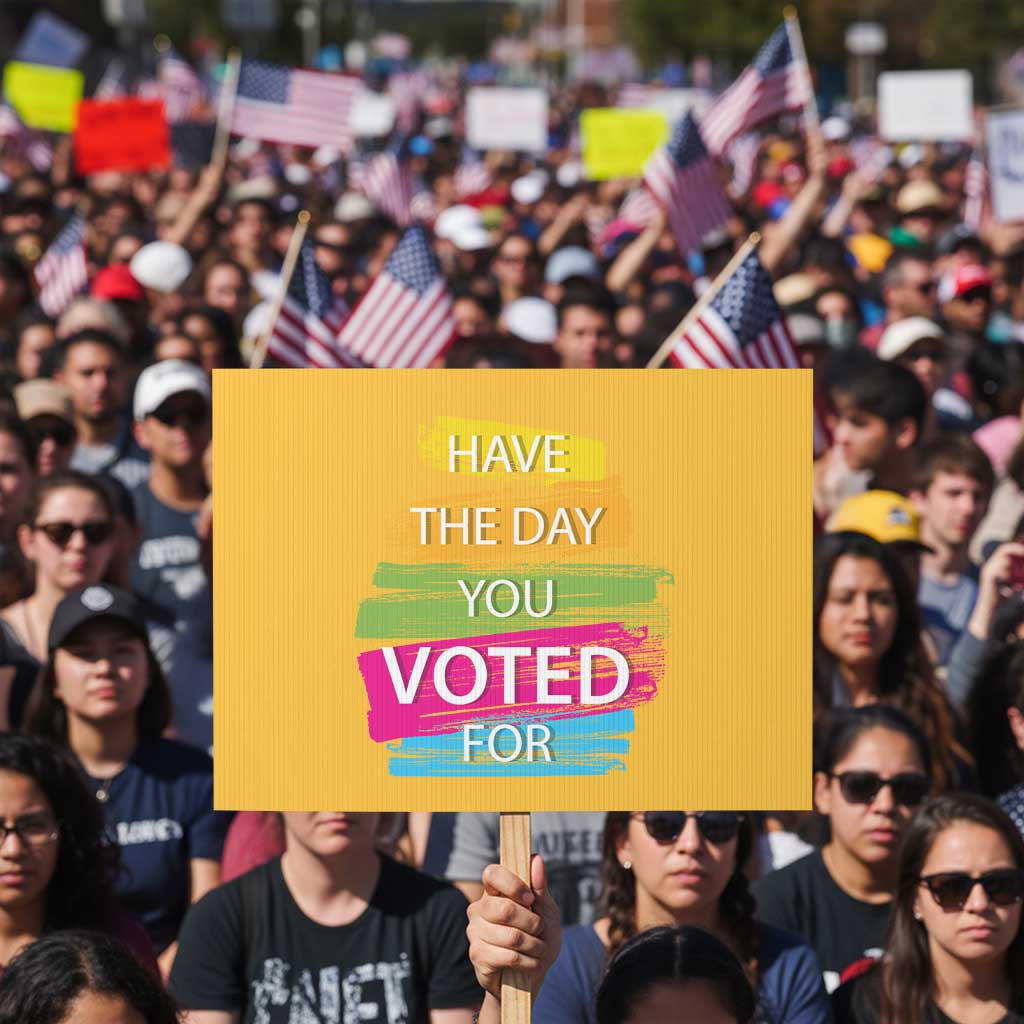 Have The Day You Voted For Protest Sign TS09 Horizontal 18