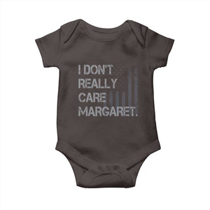 JD Vance Baby Onesie I Don't Really Care Margaret American Flag TS09 Dark Chocolate Print Your Wear