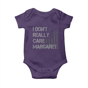 JD Vance Baby Onesie I Don't Really Care Margaret American Flag TS09 Purple Print Your Wear