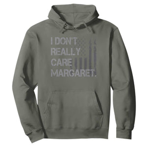 JD Vance Hoodie I Don't Really Care Margaret American Flag TS09 Military Green Print Your Wear